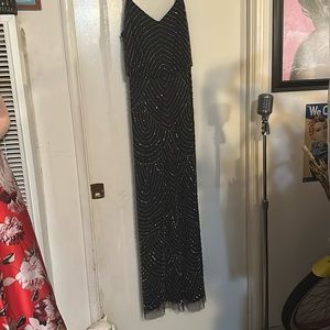 Navy blue beaded gown